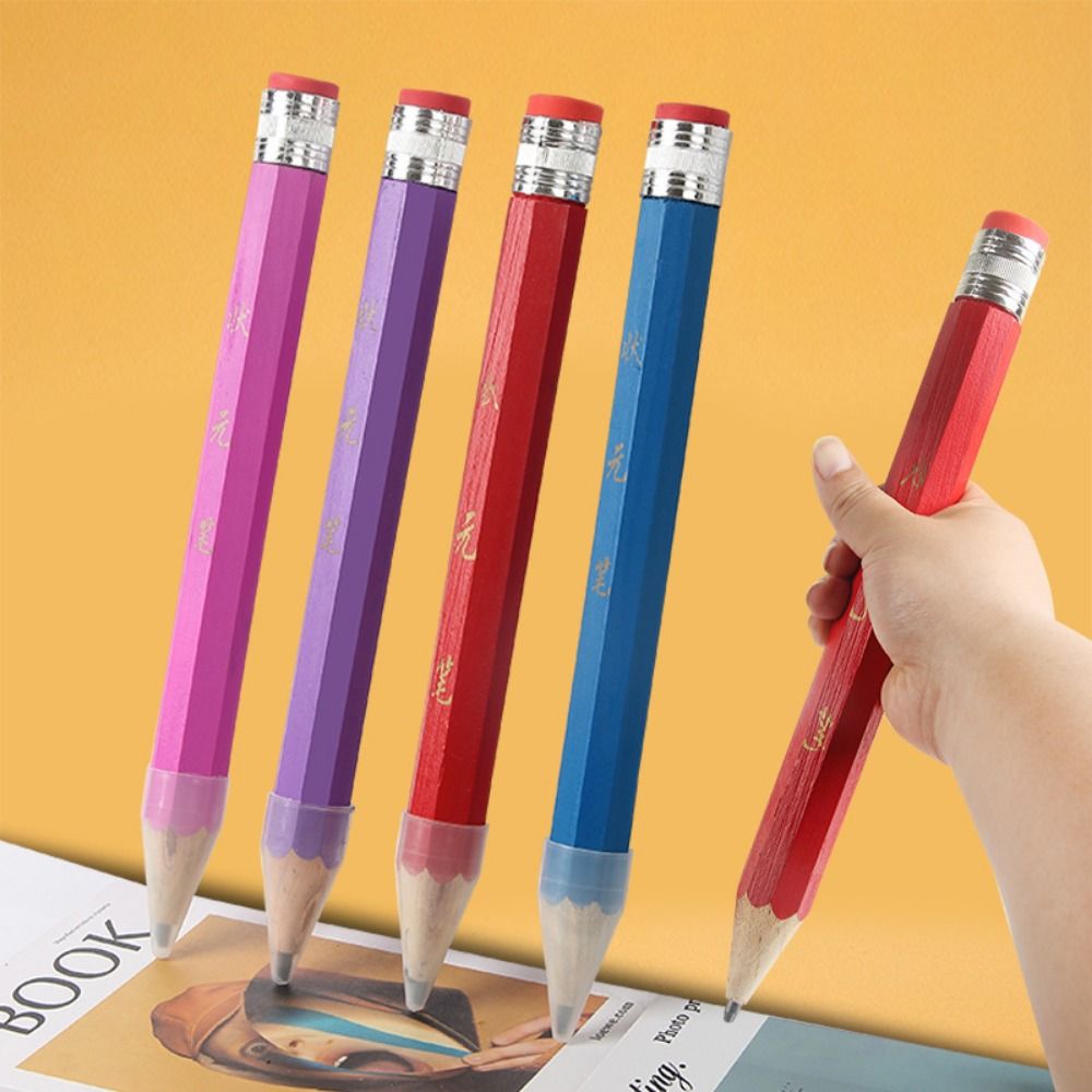 창의적인 초대형 목재 2B 연필, 재미있는 자이언트 펜, 파티 장식, 점보 목공 장난감, 성능 소품, 35cm
